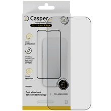 Casper Pro Silicone Edge clear tempered glass screen protector for iPhone Air with white retail box