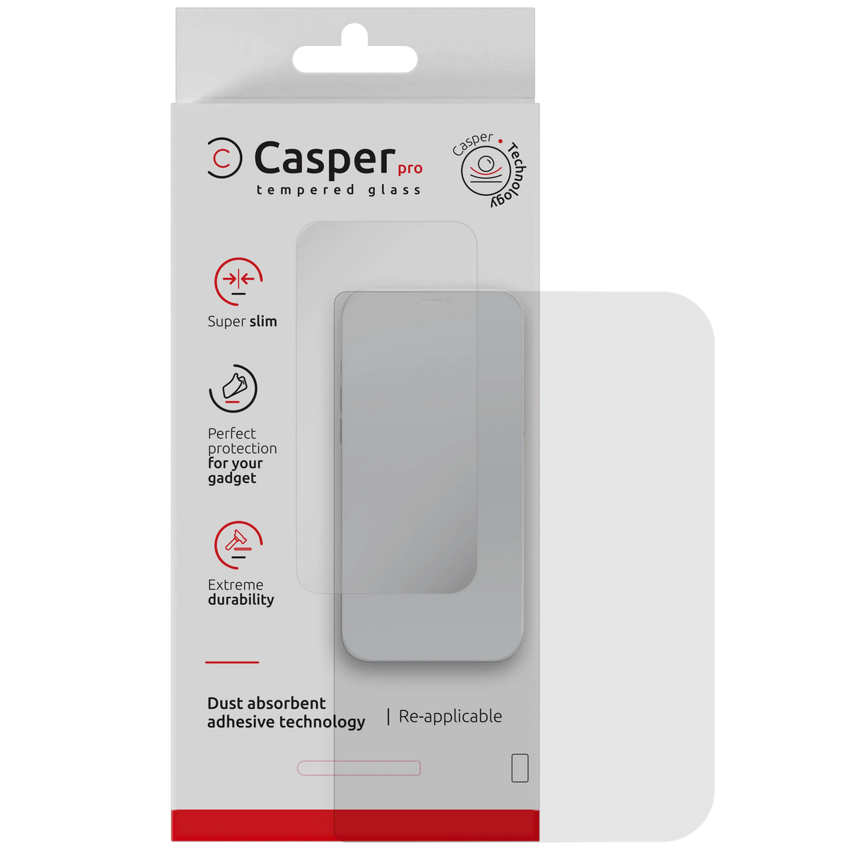 iPhone Duo (Clear 9H, HD) Casper Pro Tempered Glass Screen Protector
