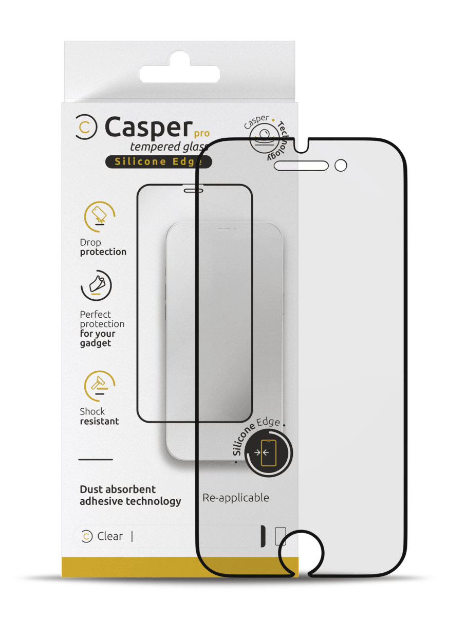 iPhone SE (Clear + Silicone Edge) Casper Pro Tempered Glass Screen Protector Screen Protector - Pro iPhone Repair