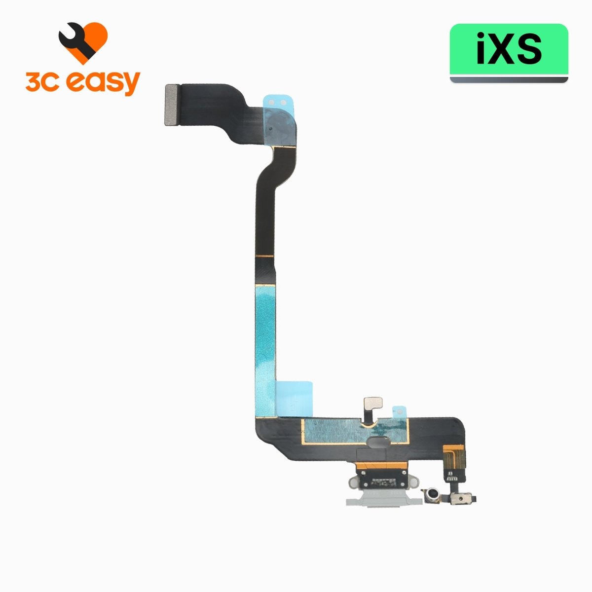 iPhone XS Charging Port Flex Cable – 3C EASY Replacement Part (Original, White) - Pro iPhone Repair