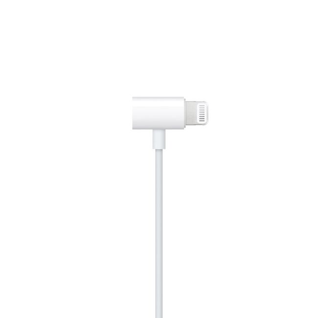 Lightning connector of the wired earphones, side view