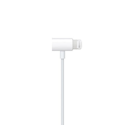 Lightning connector of the wired earphones, side view