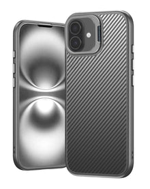 Luxury Carbon Fiber Textured Case - Gray for iPhone 17 Phone Case - Pro iPhone Repair