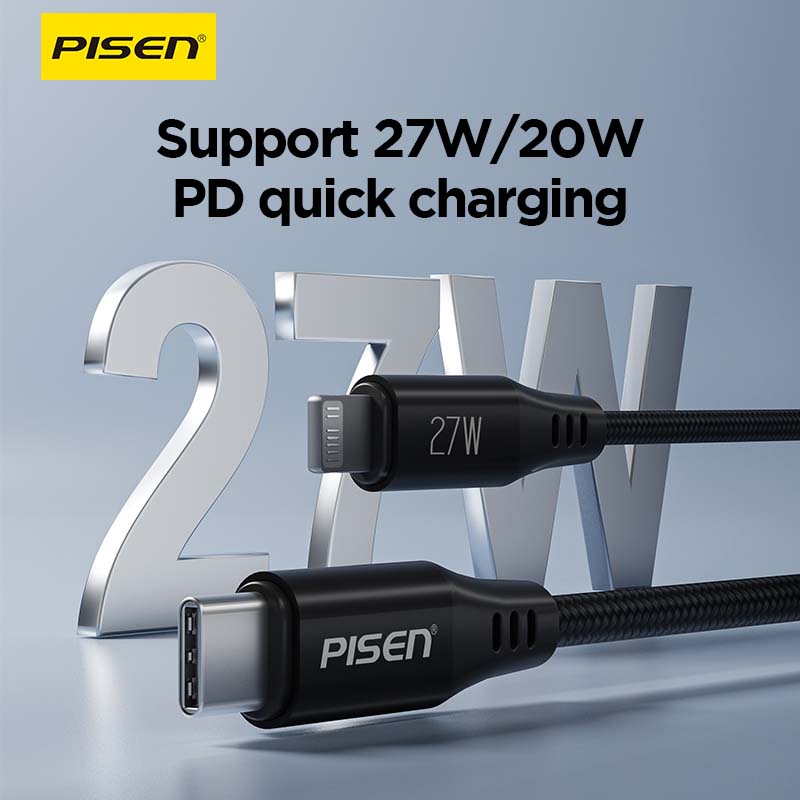 MagiPi Magloop USB-C to Lightning Cable 1m (27W) PISEN PD Fast-Charging iPhone Cable (CL-FC12-1000) - Pro iPhone Repair