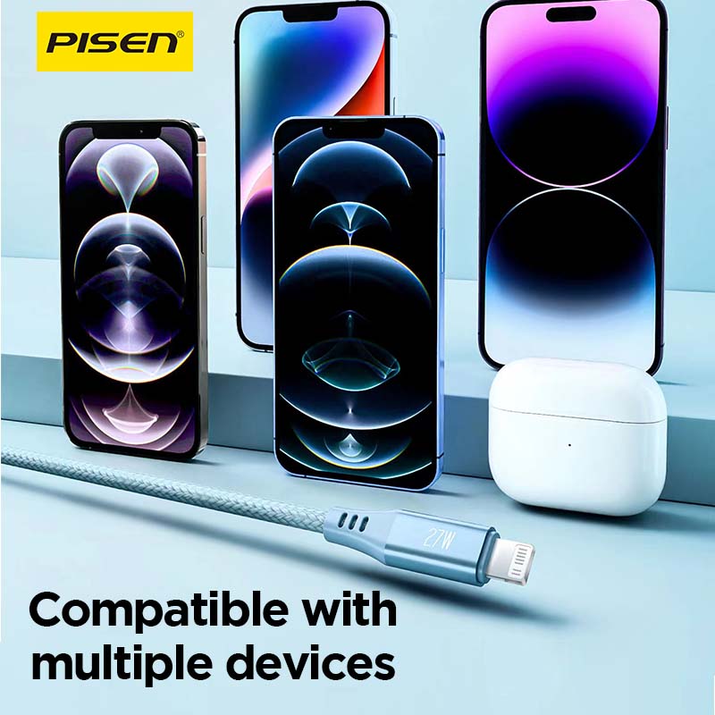 MagiPi Magloop USB-C to Lightning Cable 1m (27W) PISEN PD Fast-Charging iPhone Cable (CL-FC12-1000) - Pro iPhone Repair