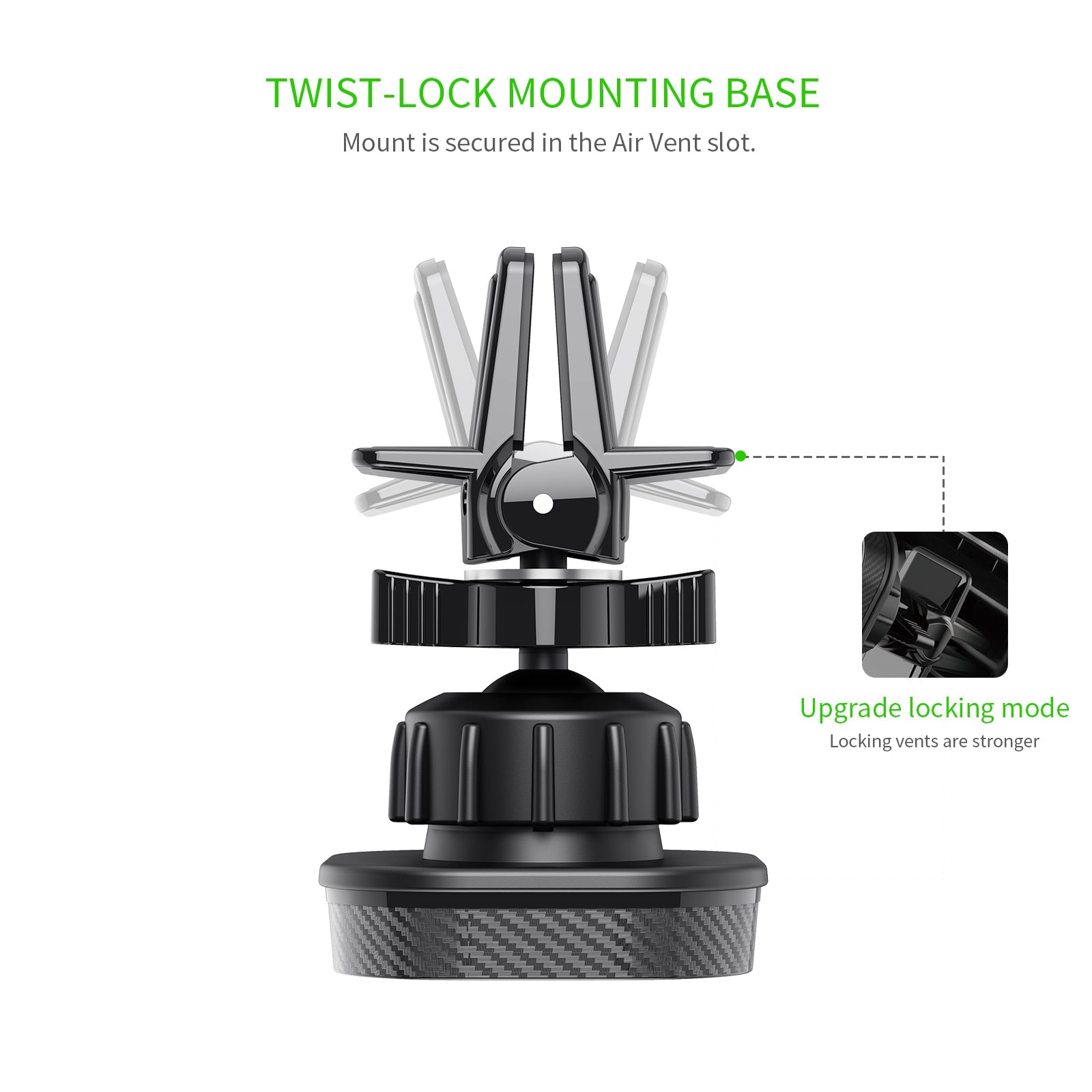 ESOULK magnetic air vent car phone holder – in-use view