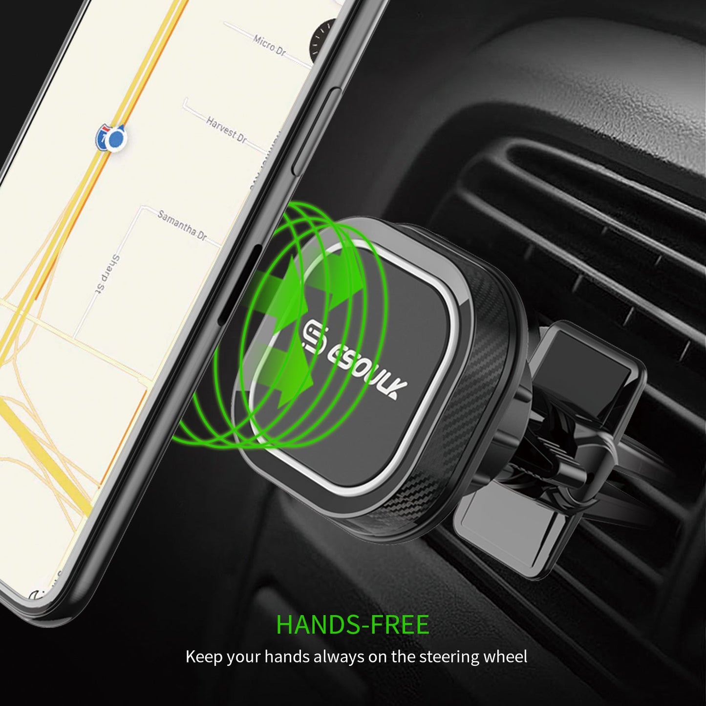 ESOULK magnetic air vent car phone holder – feature overview