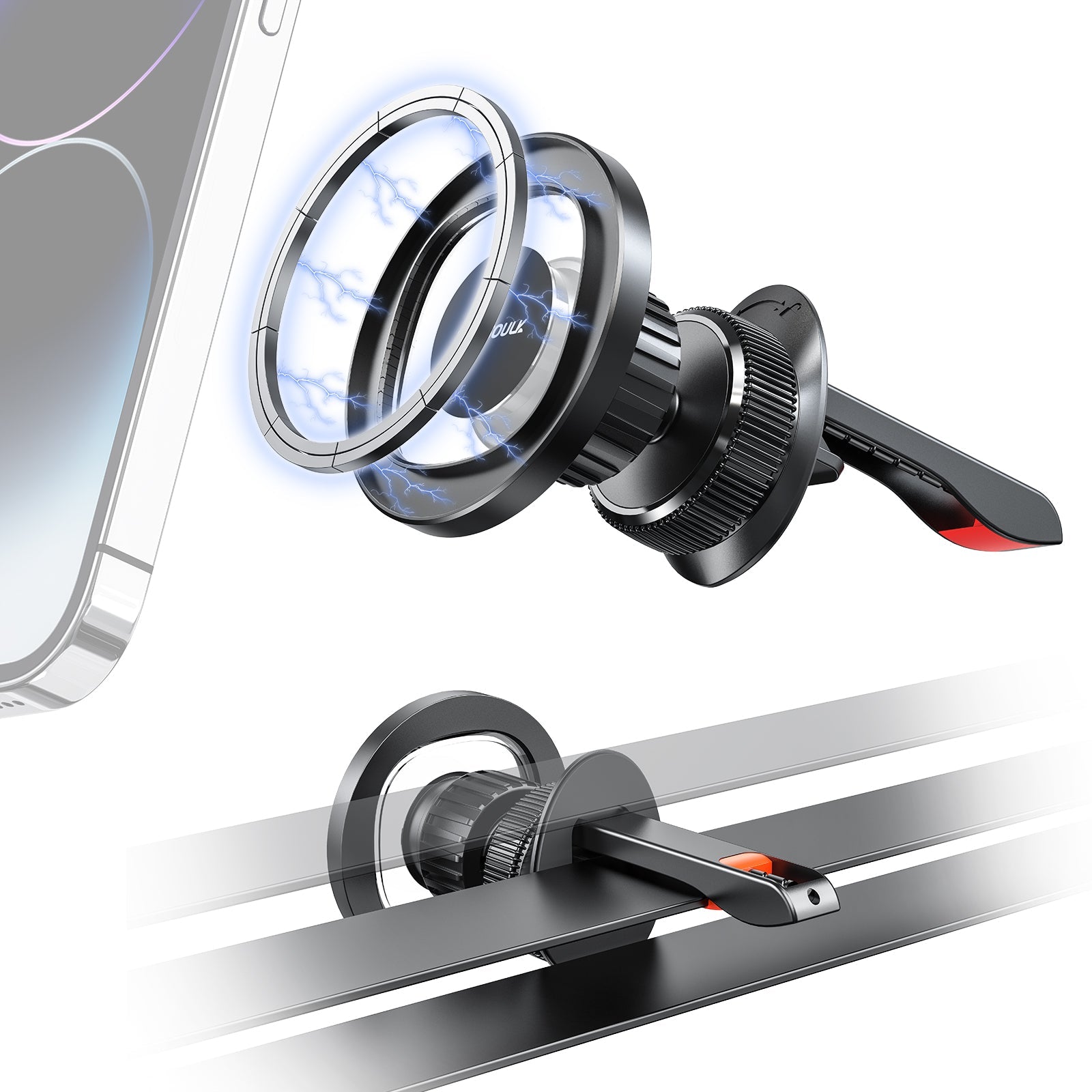 ESOULK transparent magnetic air vent car phone holder