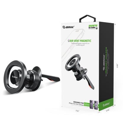ESOULK transparent magnetic air vent car phone holder – in-use view