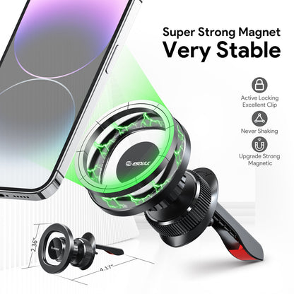 ESOULK transparent magnetic air vent car phone holder – mounting detail