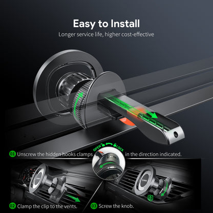 ESOULK transparent magnetic air vent car phone holder – package contents