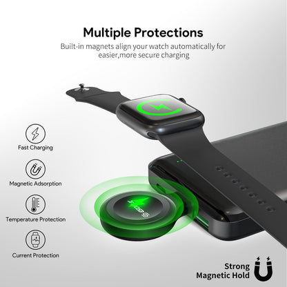 ESOULK magnetic wireless Apple Watch charger in black – view 4