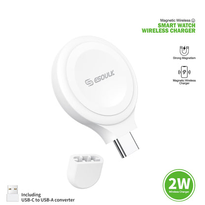 ESOULK magnetic wireless Apple Watch charger in white
