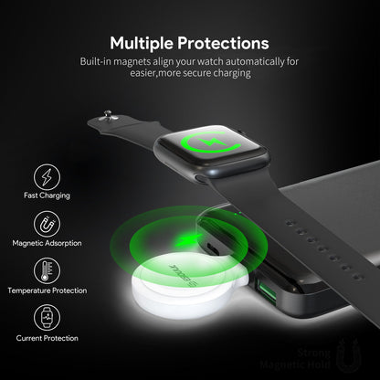 ESOULK magnetic wireless Apple Watch charger in white – view 4
