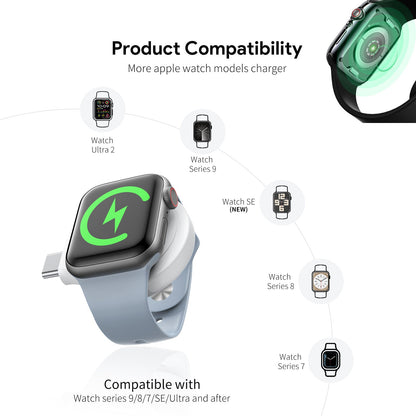 ESOULK magnetic wireless Apple Watch charger in white – view 5