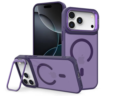 Matte MagSafe Case with Camera Bar Kickstand - Purple for iPhone 17 Pro / 18 Pro Phone Case - Pro iPhone Repair
