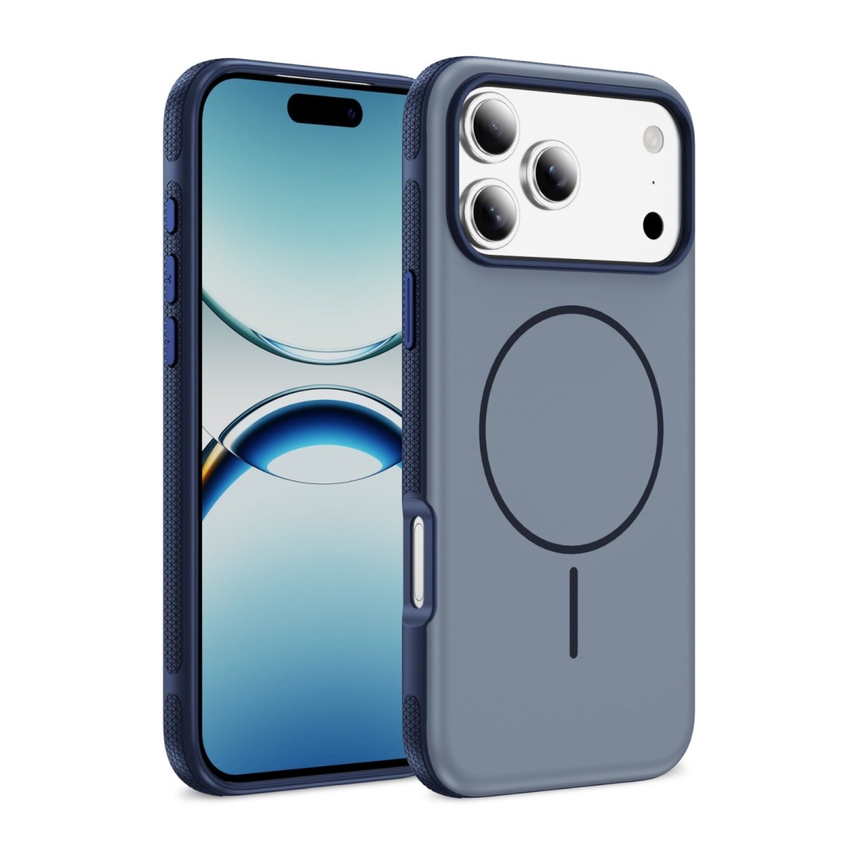 Matte Shield MagSafe Case with Metal Camera Ring - Blue for iPhone 17 Pro Max / 18 Pro Max Phone Case - Pro iPhone Repair