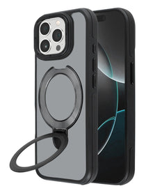 Matte Transparent Case with Wireless Charging Kickstand - Black for iPhone 14 Pro Max Phone Case - Pro iPhone Repair