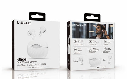 Mello Glide True Wireless Earbuds – 6-Mic ENC, 40-Hour Playtime, Bluetooth 6.0