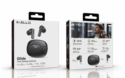 Mello Glide True Wireless Earbuds – 6-Mic ENC, 40-Hour Playtime, Bluetooth 6.0 Wireless Earbuds - Pro iPhone Repair