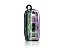 Mello Glitz 30W Transparent Bluetooth Speaker – See-Through IPX5 RGB – front view of transparent housing with RGB driver