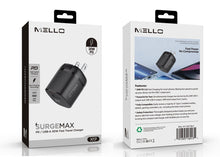 Mello SurgeMax X17 30W Wall Charger – USB-C + USB-A, Foldable Plug – in retail box, front and back