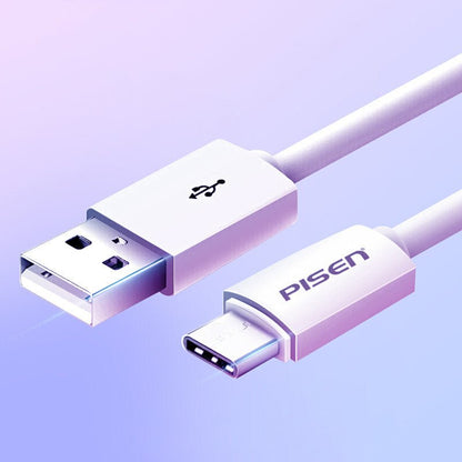 Mr White USB-A to USB-C Cable 1m PISEN Charging & Sync Cable, White (TC25-1000) - Pro iPhone Repair