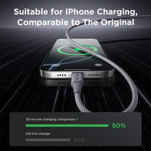 NoirSync USB-A to Lightning Cable (12W) PISEN Charging & Sync iPhone Cable, Grey (AL-FC13-1000) - Pro iPhone Repair