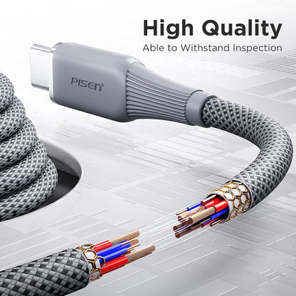NoirSync USB-A to USB-C Cable (12W) PISEN Charging & Sync Cable, Grey (TC-FC31-1000) - Pro iPhone Repair