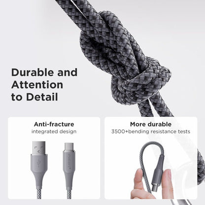 NoirSync USB-A to USB-C Cable (12W) PISEN Charging & Sync Cable, Grey (TC-FC31-1000) - Pro iPhone Repair