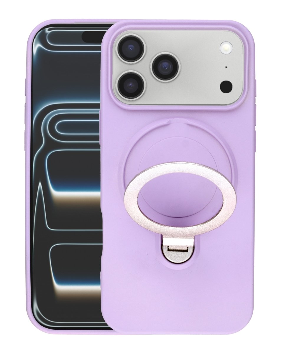 Pastel Shield Carbon Fiber Magnetic Kickstand Case (Lilac) for iPhone 17 Pro Max Phone Case - Pro iPhone Repair