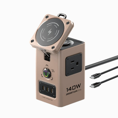 PISEN 140W GaN MagStation 8-in-1 Charging Hub – Magnetic Wireless Desktop Power Socket (KF27) - Pro iPhone Repair
