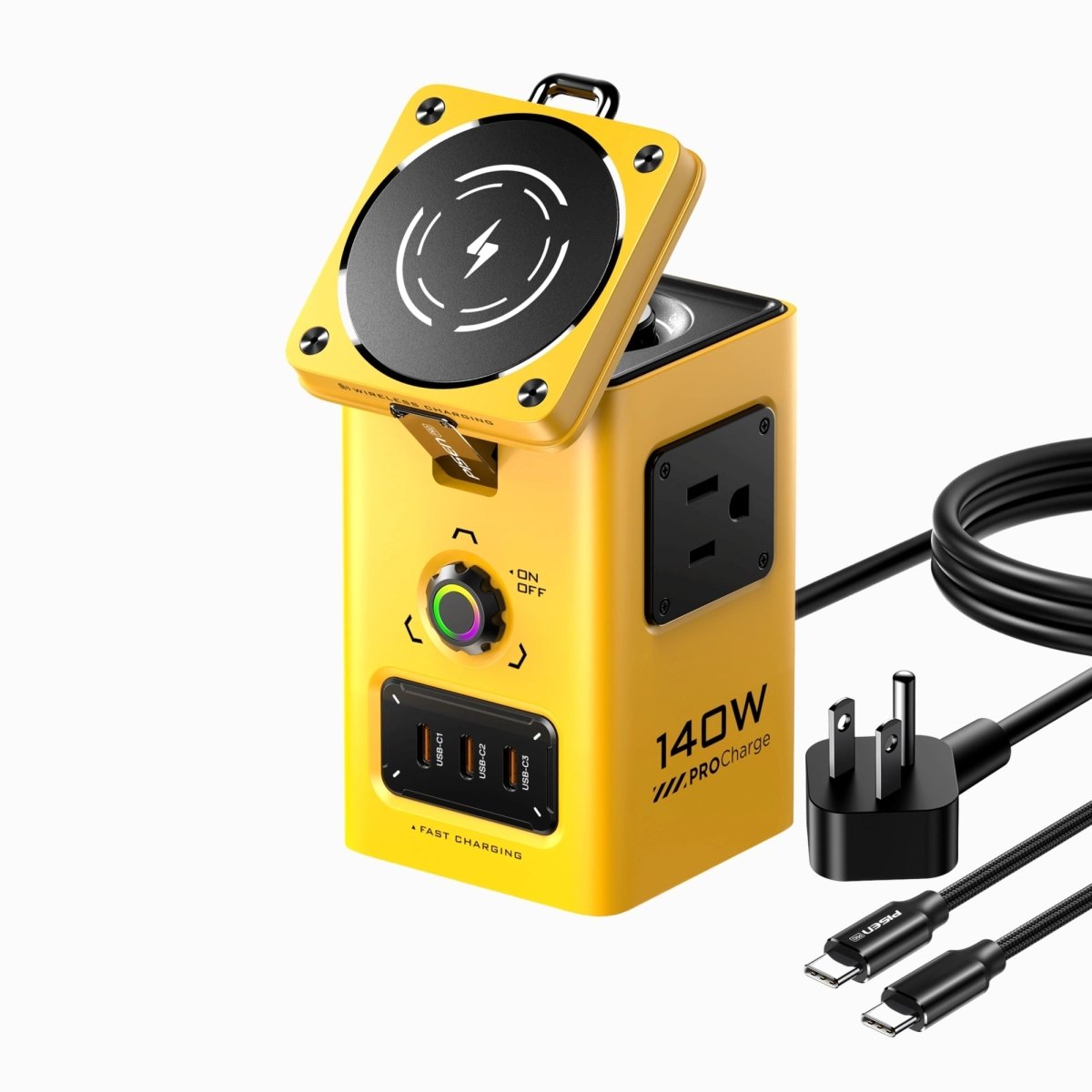 PISEN 140W GaN MagStation 8-in-1 Charging Hub – Magnetic Wireless Desktop Power Socket (KF27) - Pro iPhone Repair
