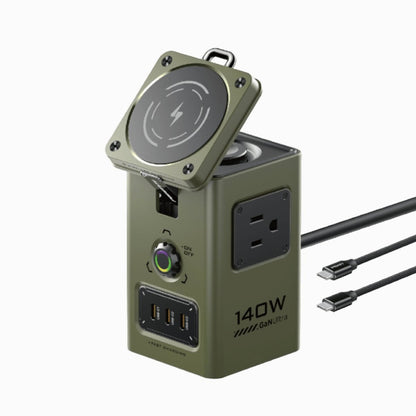 PISEN 140W GaN MagStation 8-in-1 Charging Hub – Magnetic Wireless Desktop Power Socket (KF27) - Pro iPhone Repair