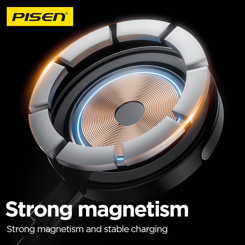 PISEN 2-in-1 Magnetic Wireless Charger – MagSafe Dock for Phone & Earbuds (TP-C43) - Pro iPhone Repair