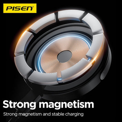 PISEN 2-in-1 Magnetic Wireless Charger – MagSafe Dock for Phone & Earbuds (TP-C43) - Pro iPhone Repair