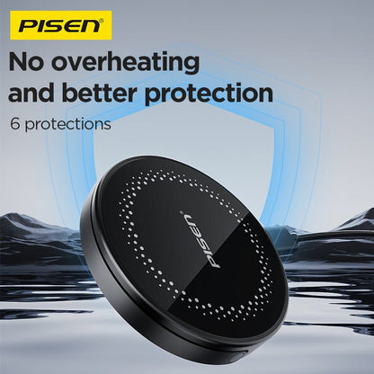 PISEN 2-in-1 Magnetic Wireless Charger – MagSafe Dock for Phone & Earbuds (TP-C43) - Pro iPhone Repair