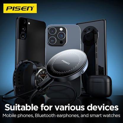 PISEN 2-in-1 Magnetic Wireless Charger – MagSafe Dock for Phone & Earbuds (TP-C43) - Pro iPhone Repair