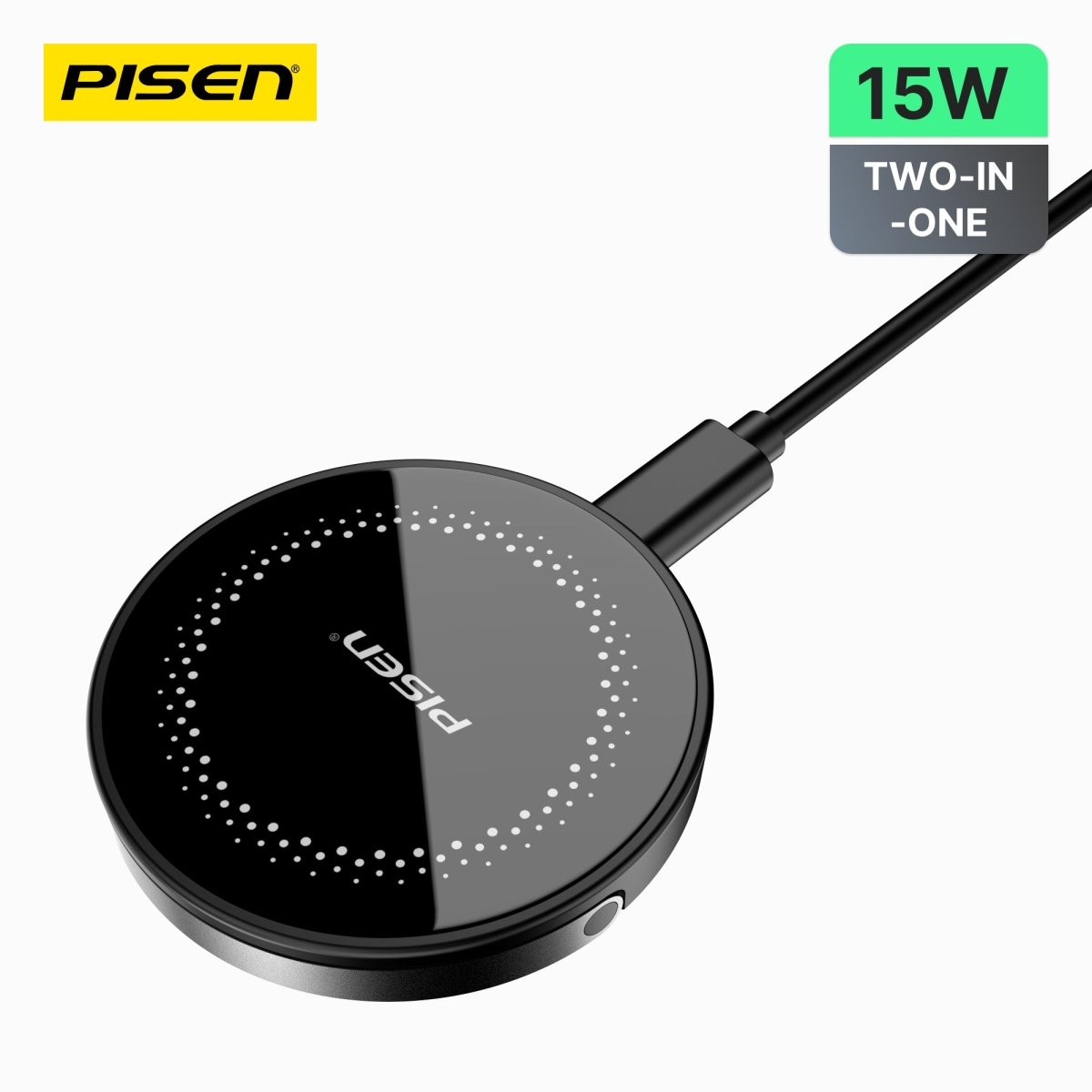 PISEN 2-in-1 Magnetic Wireless Charger – MagSafe Dock for Phone & Earbuds (TP-C43) - Pro iPhone Repair