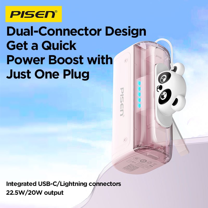 PISEN 2-in-1 Power Bank 5000mAh 22.5W – Built-In Connector Mini Portable Charger (TP-D139) - Pro iPhone Repair