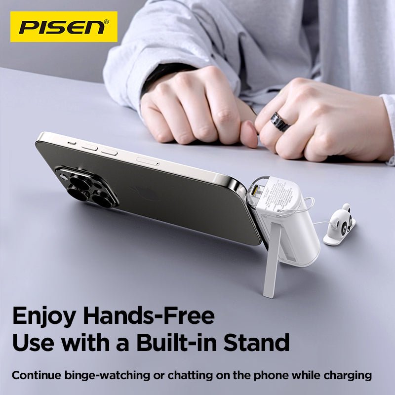 PISEN 2-in-1 Power Bank 5000mAh 22.5W – Built-In Connector Mini Portable Charger (TP-D139) - Pro iPhone Repair