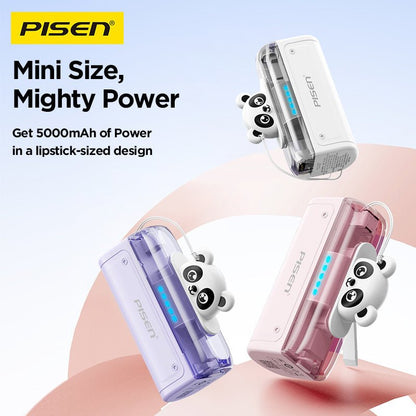 PISEN 2-in-1 Power Bank 5000mAh 22.5W – Built-In Connector Mini Portable Charger (TP-D139) - Pro iPhone Repair