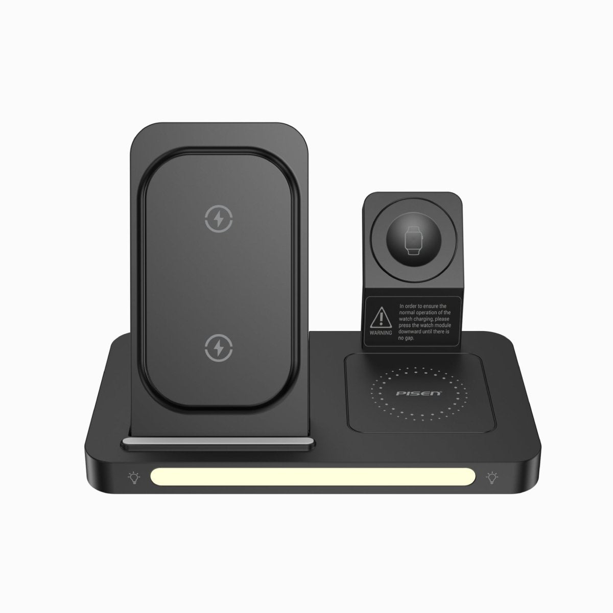 PISEN 3-in-1 Foldable Wireless Charging Station – MagSafe Dock with Night Light, White (XY-C56) - Pro iPhone Repair