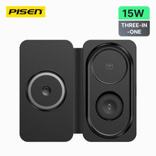 PISEN 3-in-1 Travel Magnetic Wireless Charger – Foldable MagSafe Charger for Phone, Watch & Earbuds (F6) - Pro iPhone Repair