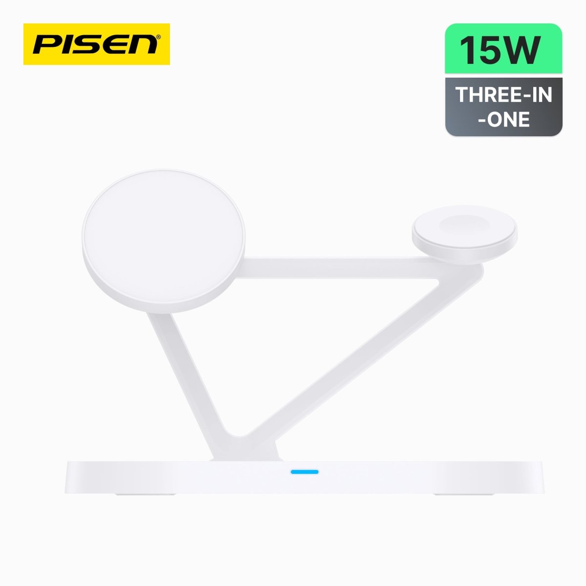PISEN 3-in-1 Wireless Charging Stand with Night Light – MagSafe Dock for Phone, Watch & Earbuds (TP-C24) - Pro iPhone Repair