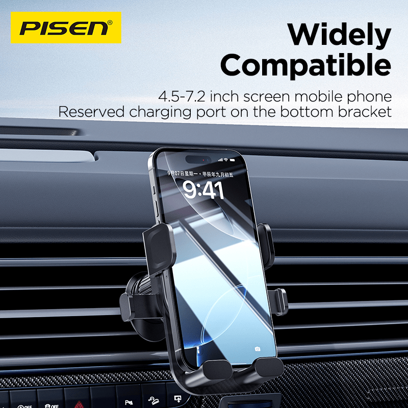 PISEN Anti-Shake Gravity Car Phone Holder – Auto-Grip Vent Mount (TP-ZJ02) - Pro iPhone Repair