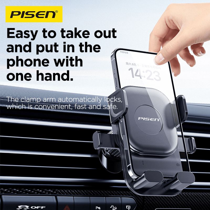 PISEN Anti-Shake Gravity Car Phone Holder – Auto-Grip Vent Mount (TP-ZJ02) - Pro iPhone Repair