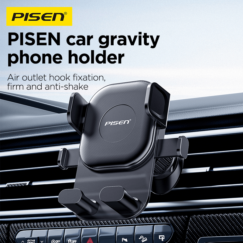 PISEN Anti-Shake Gravity Car Phone Holder – Auto-Grip Vent Mount (TP-ZJ02) - Pro iPhone Repair