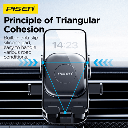PISEN Anti-Shake Gravity Car Phone Holder – Auto-Grip Vent Mount (TP-ZJ02) - Pro iPhone Repair