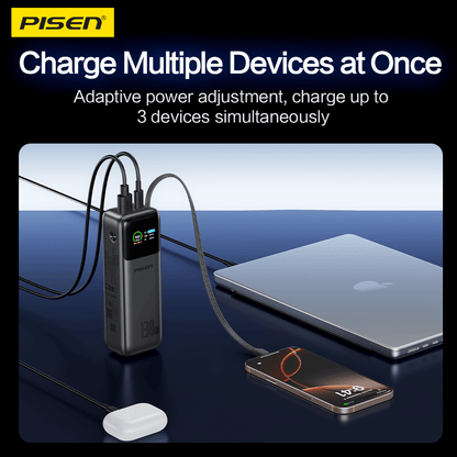PISEN Bolt 130W 20000mAh Power Bank – High-Speed USB-C Laptop Portable Charger (TP-D107) - Pro iPhone Repair